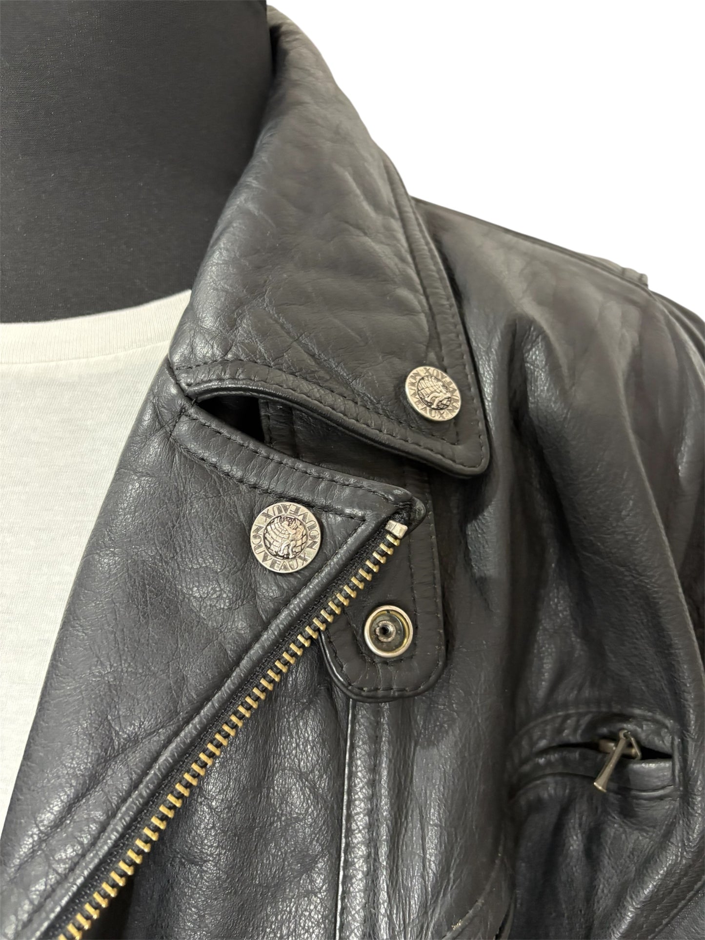 Giubbino Chiodo Pelle 80/90 Vintage -S/M-