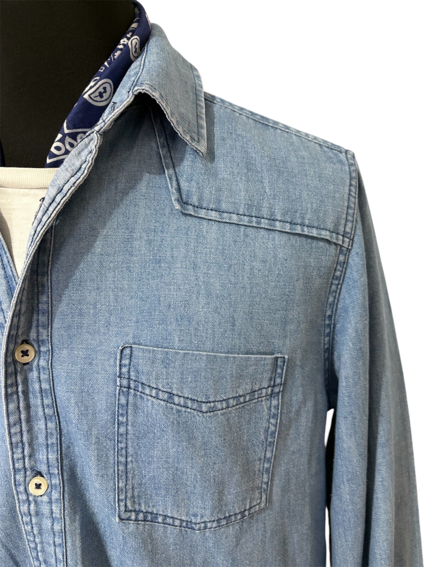 Camicia Jeans Western 80/90 Vintage - M-