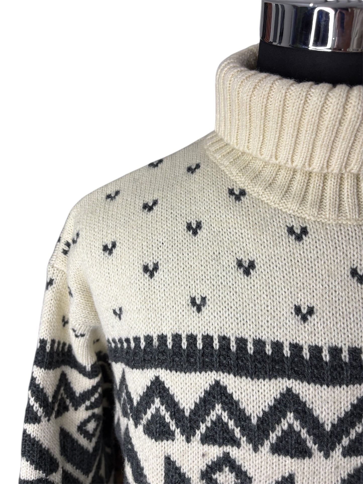 Maglione Dolcevita Norvegese 80/90 Vintage -L/XL-