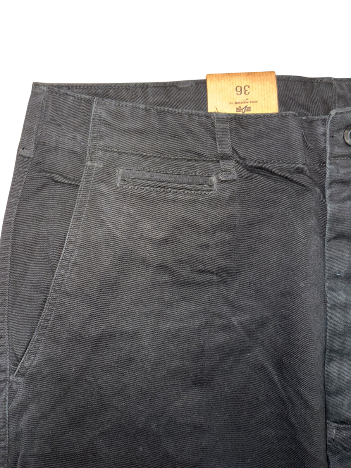 Pantaloni Chino Alpha Industries Neri W36 – Nuovi con Cartellino