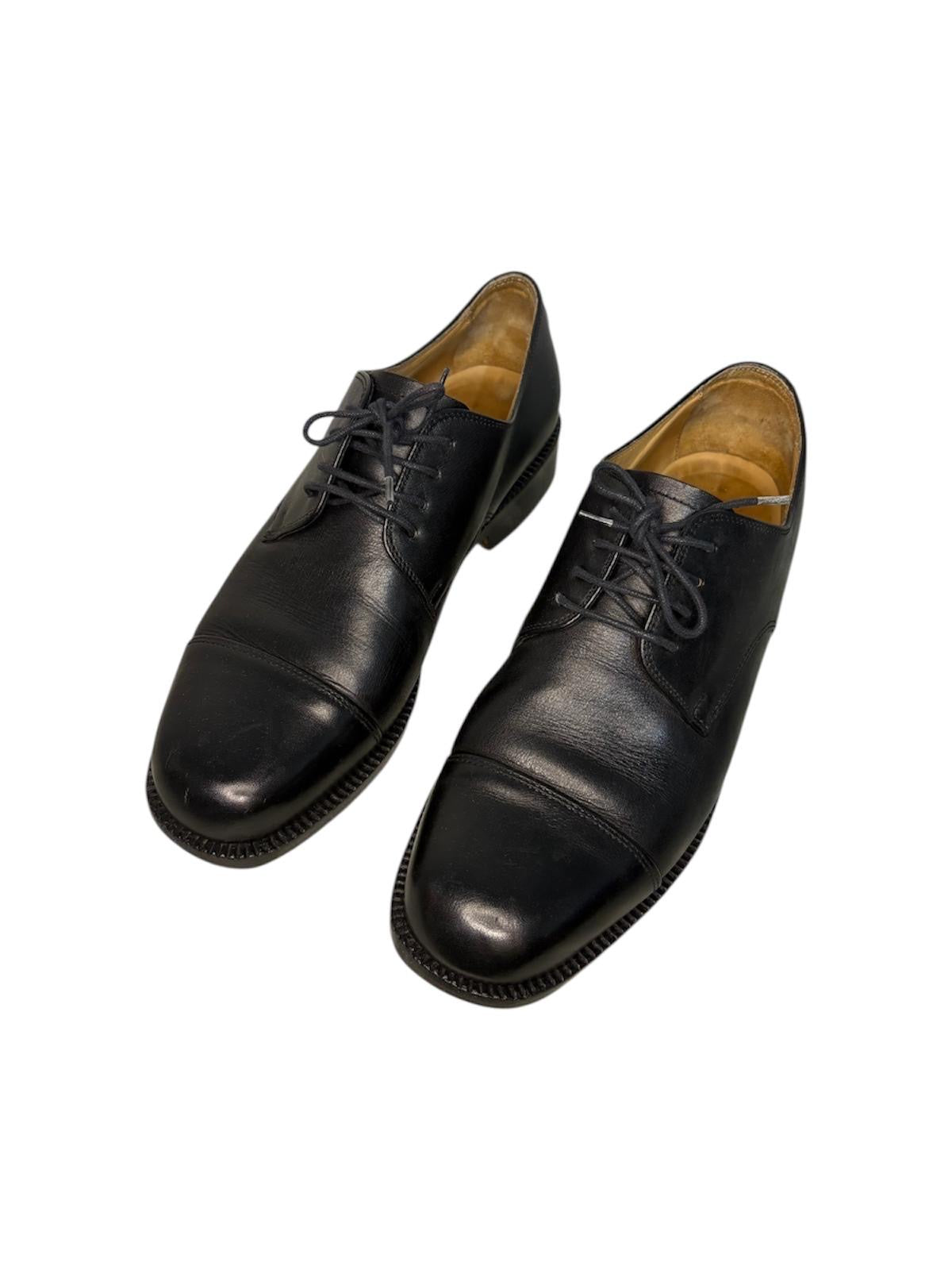 Scarpe Stringate in Pelle Nere