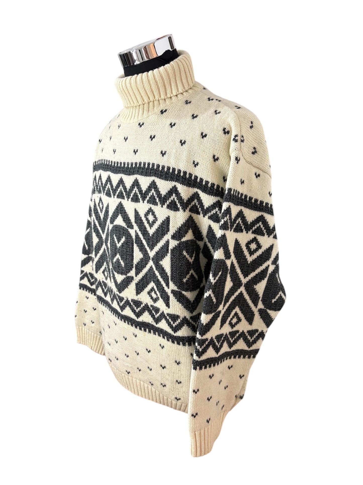 Maglione Dolcevita Norvegese 80/90 Vintage -L/XL-