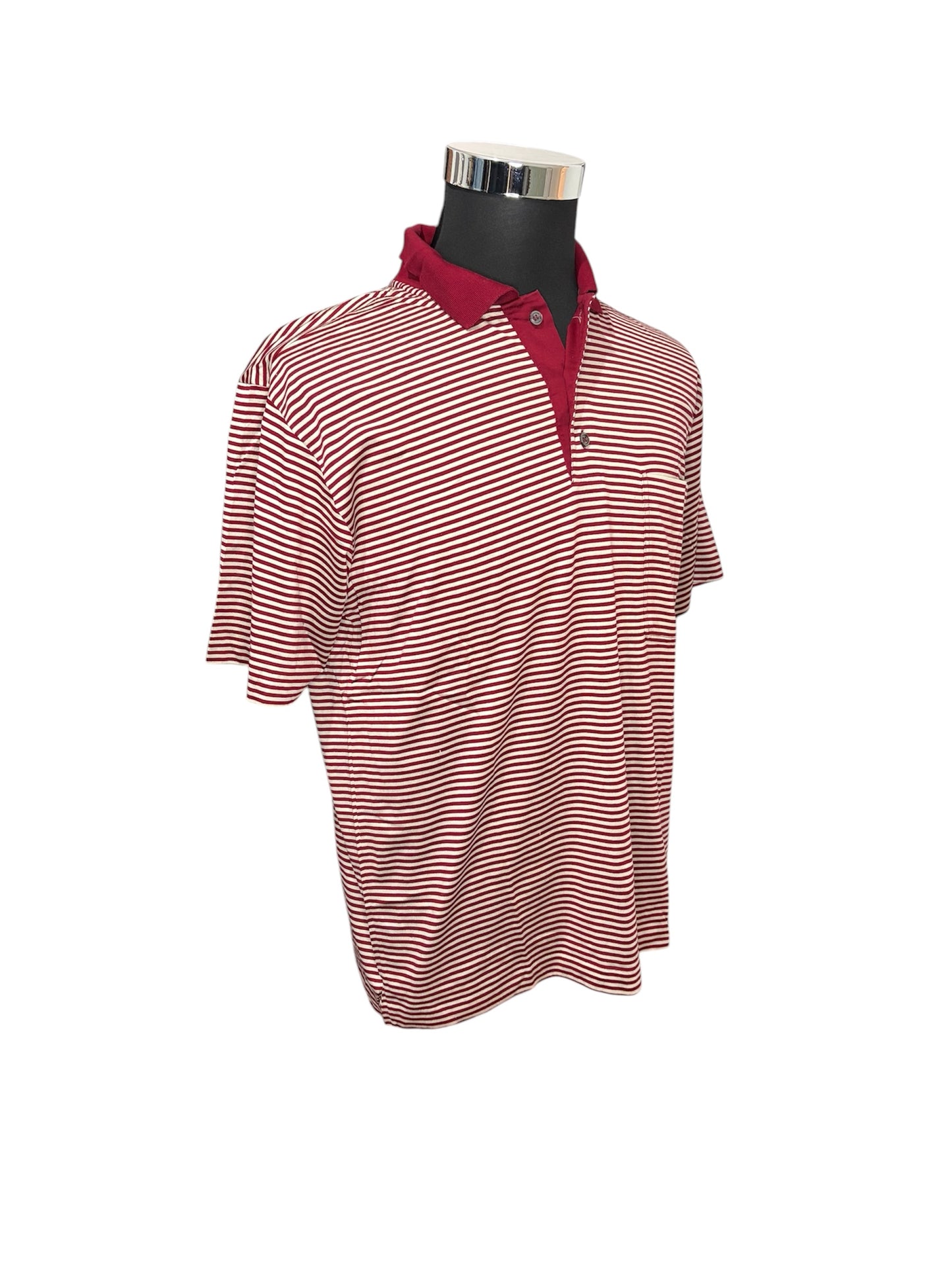 Polo a Righe Rossa e Bianca -M-