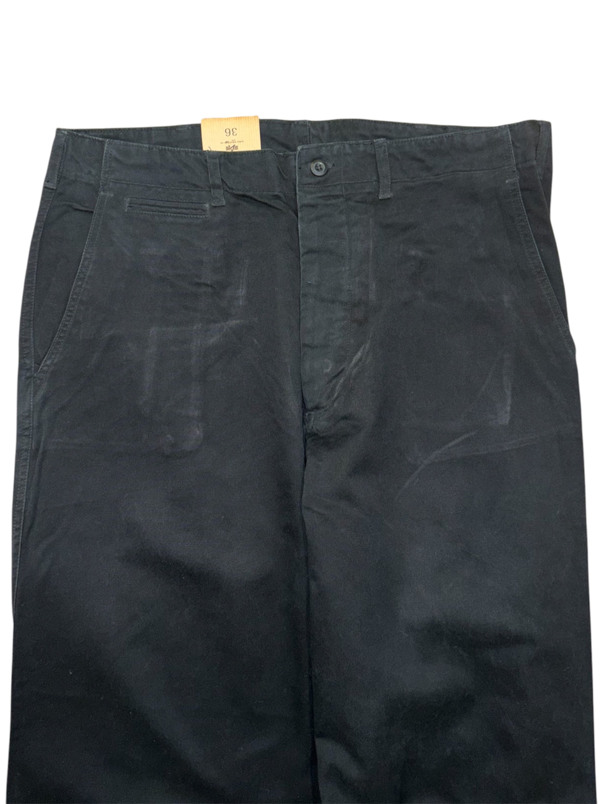 Pantaloni Chino Alpha Industries Neri W36 – Nuovi con Cartellino