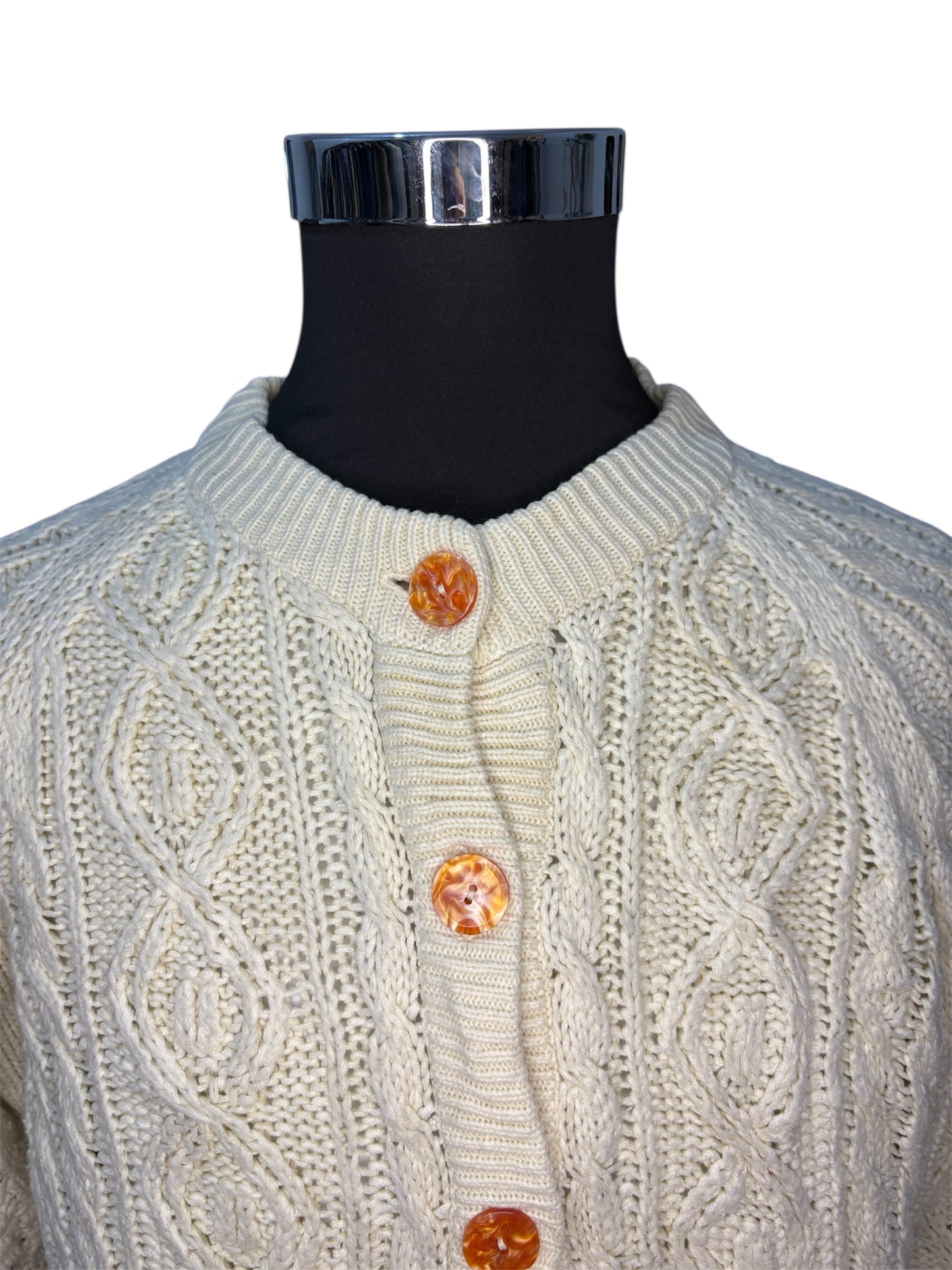 Cardigan in Lana Fisherman Aran - S -