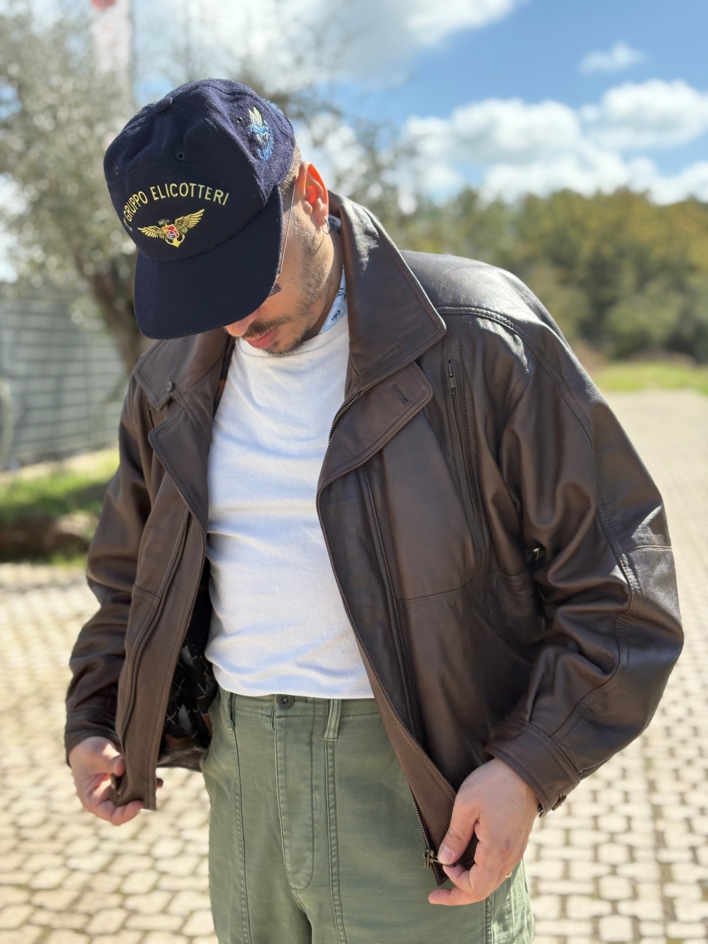 Giubbino Pelle 80/90 Vintage -M-