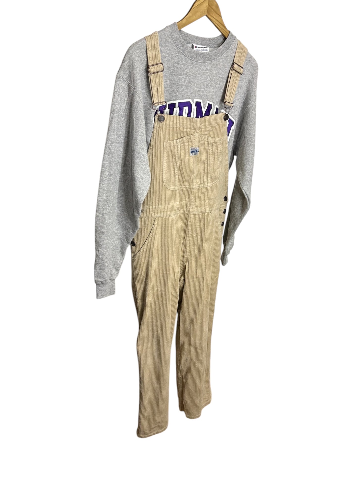 Salopette a Costine Velluto 80/90 Vintage -L/XL-