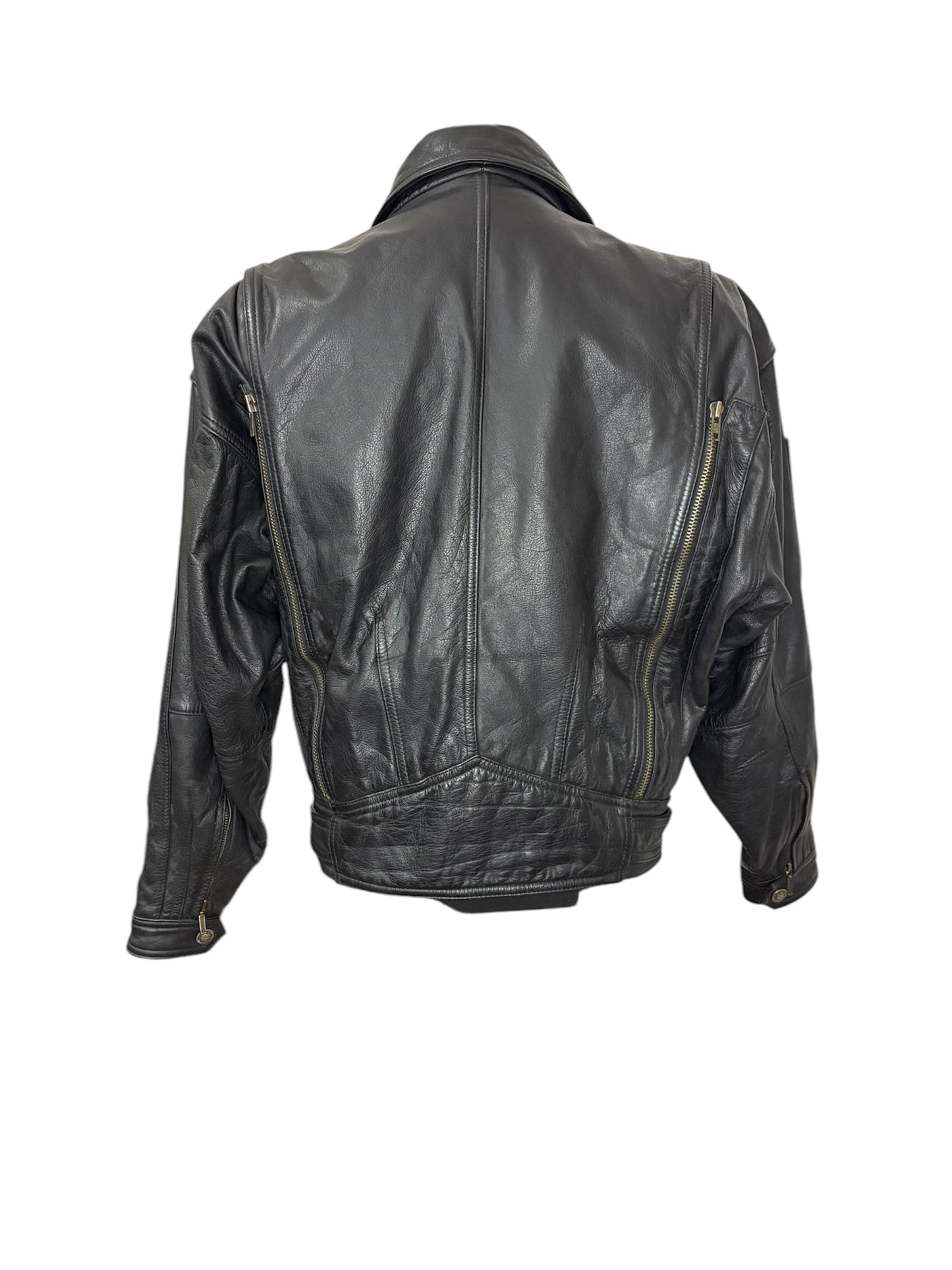 Giubbino Chiodo Pelle 80/90 Vintage -S/M-