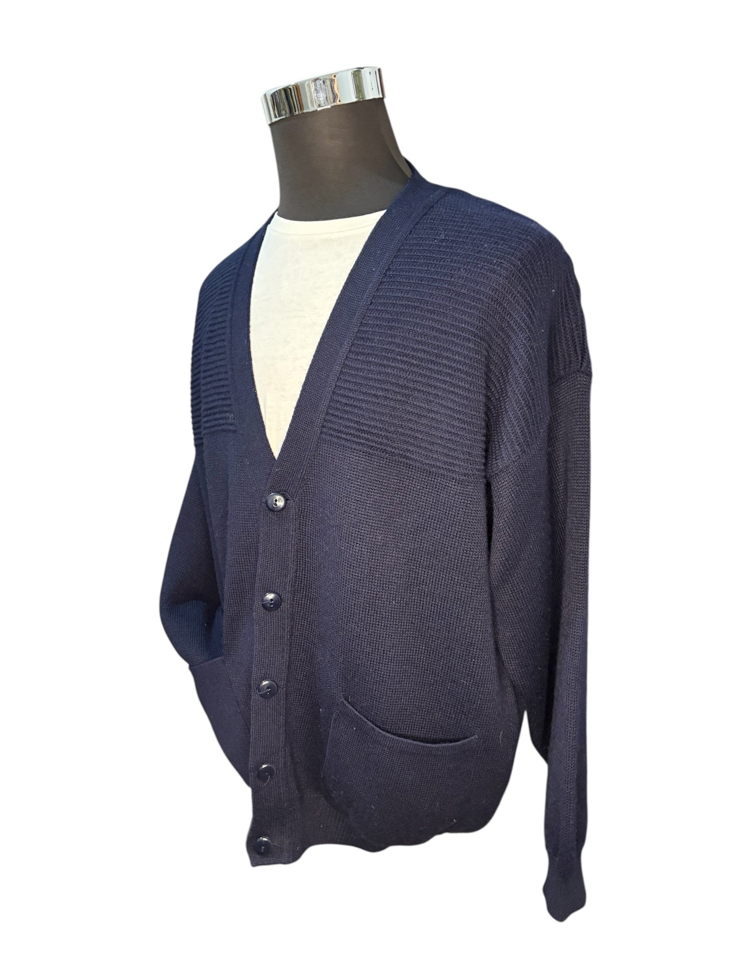 Cardigan in Maglia Blu - M/L -
