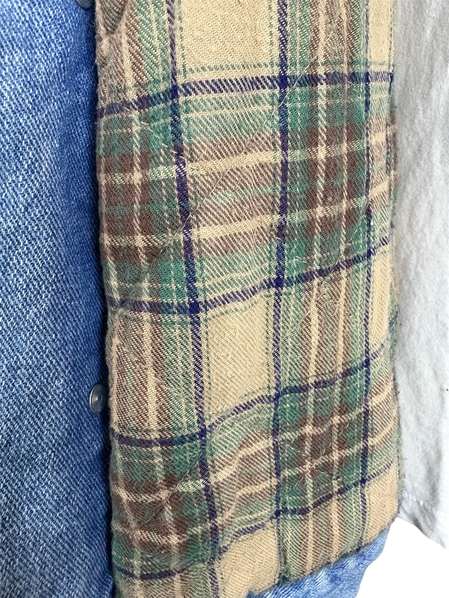 Giubbino Jeans Imbottito Con Colletto a Costine 80/90 -L-