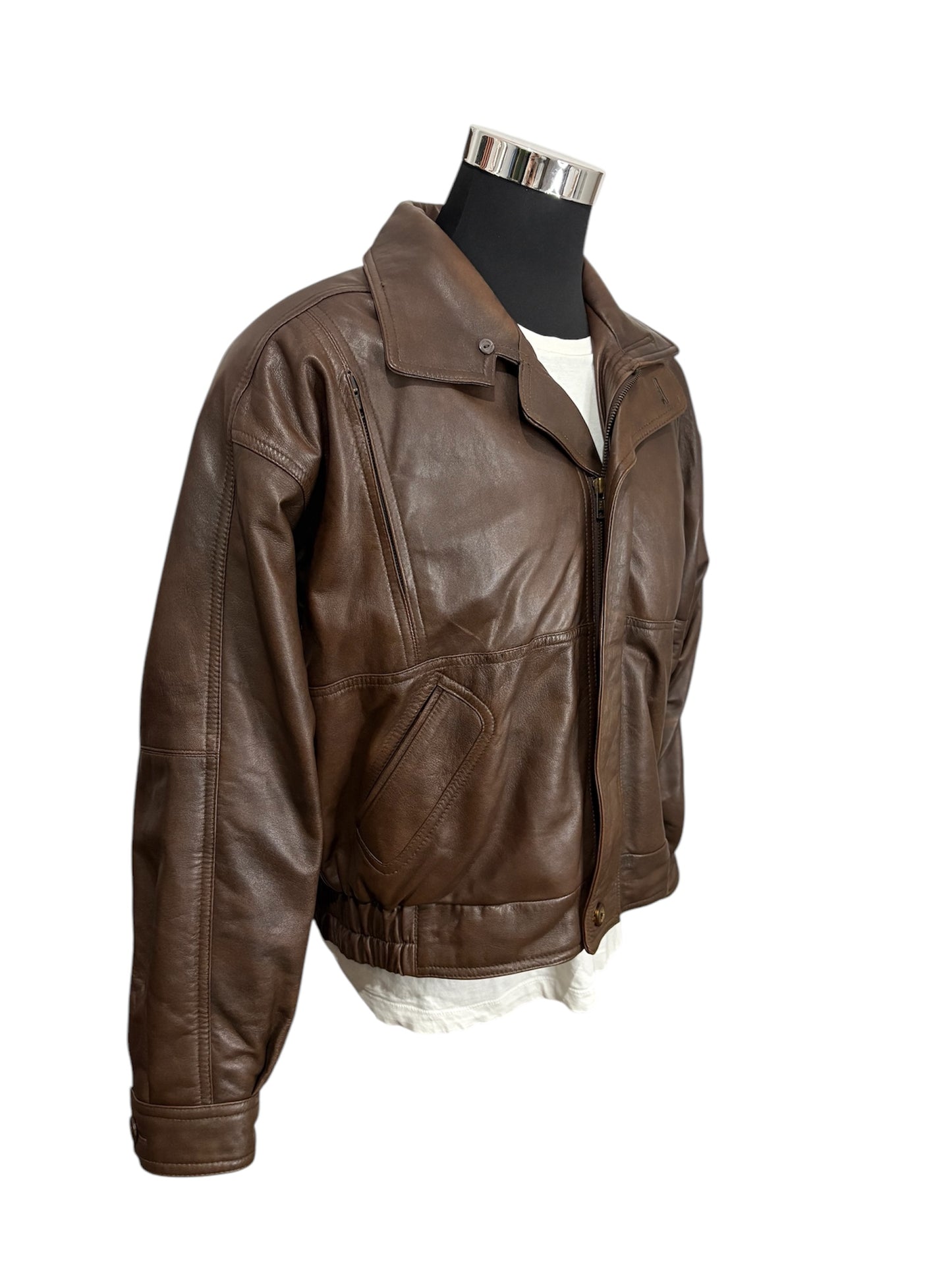 Giubbino Pelle 80/90 Vintage -M-