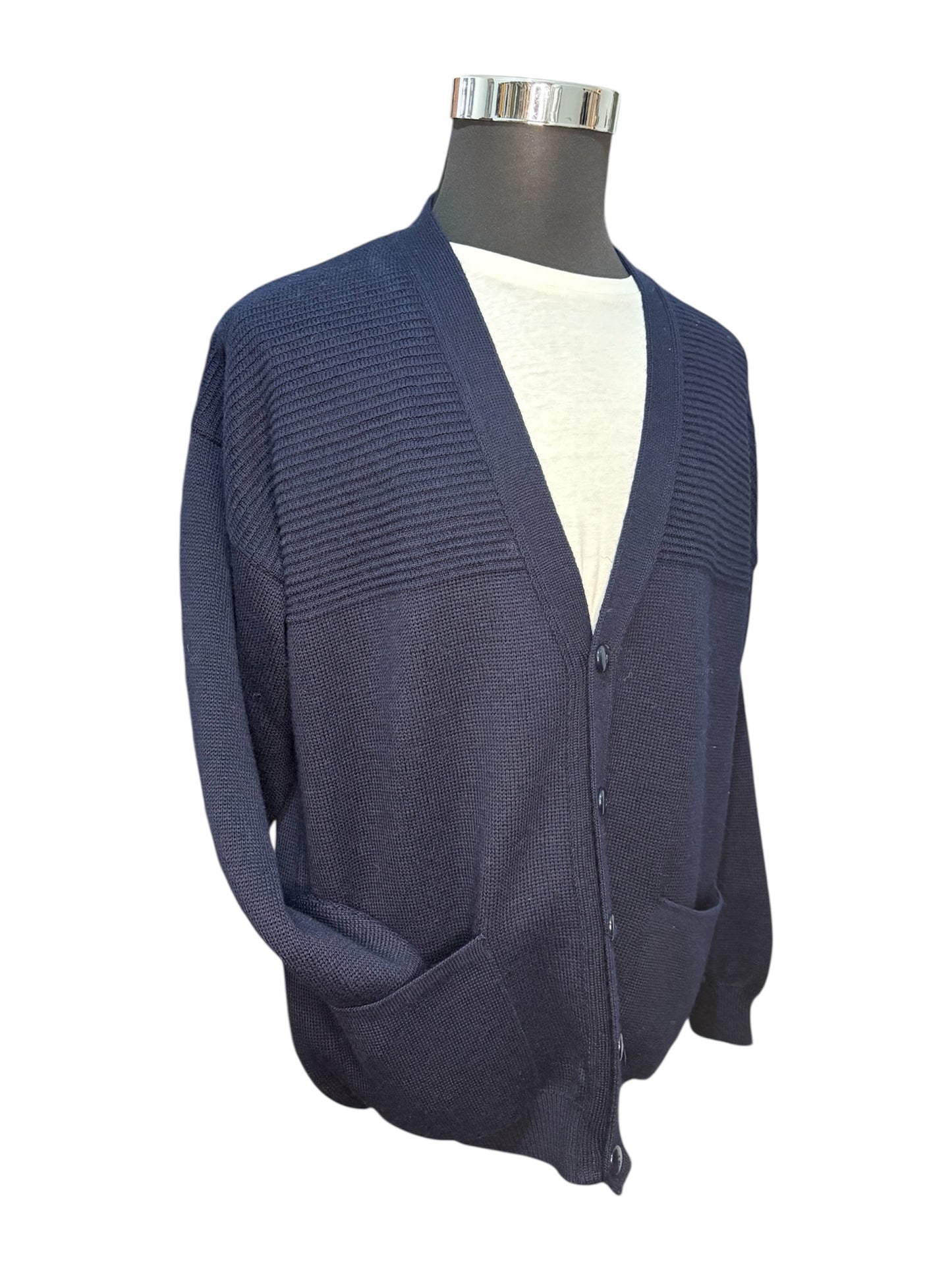 Cardigan in Maglia Blu - M/L -
