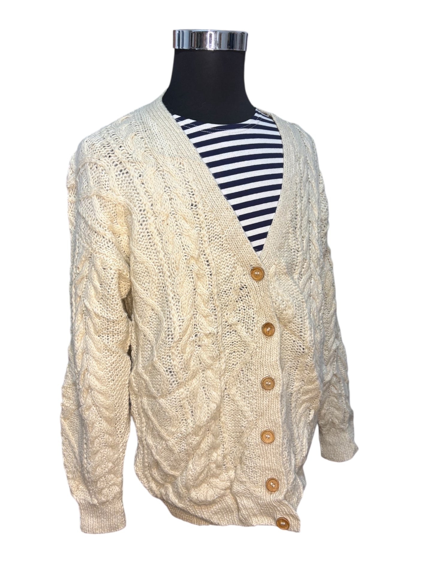 Cardigan in Lana Fisherman Aran - M/L -