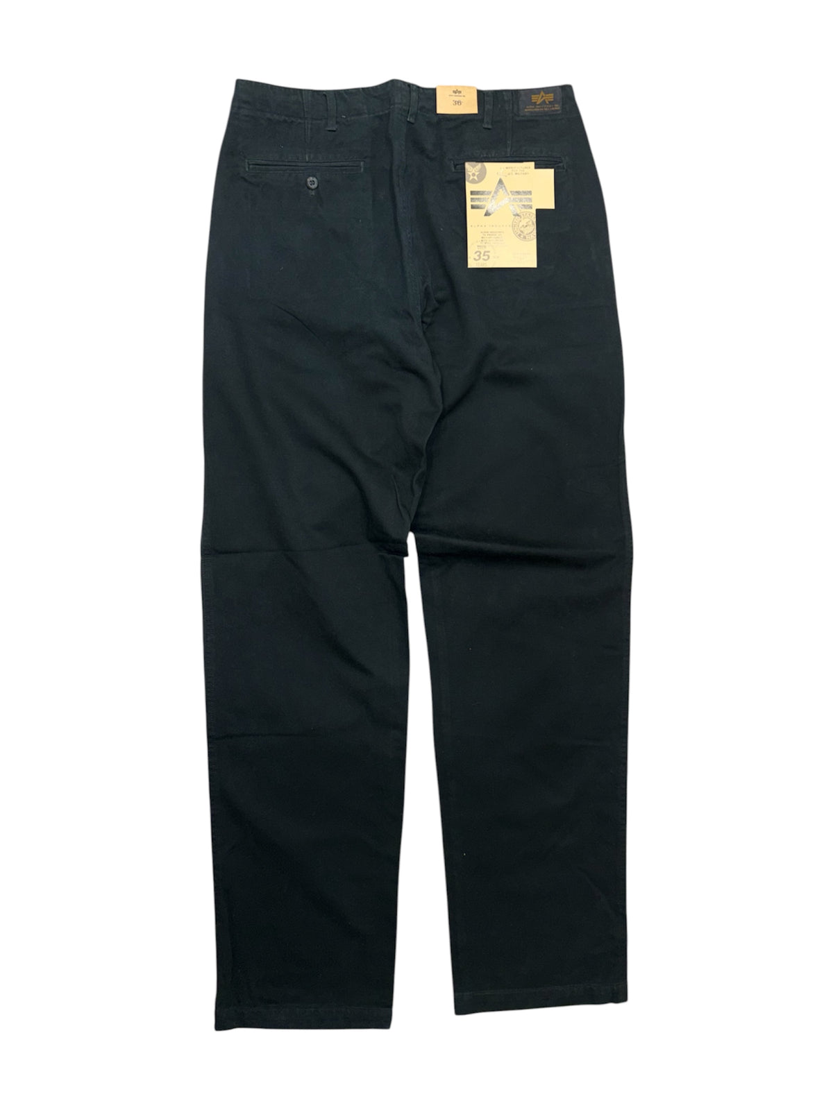 Pantaloni Chino Alpha Industries Neri W36 – Nuovi con Cartellino