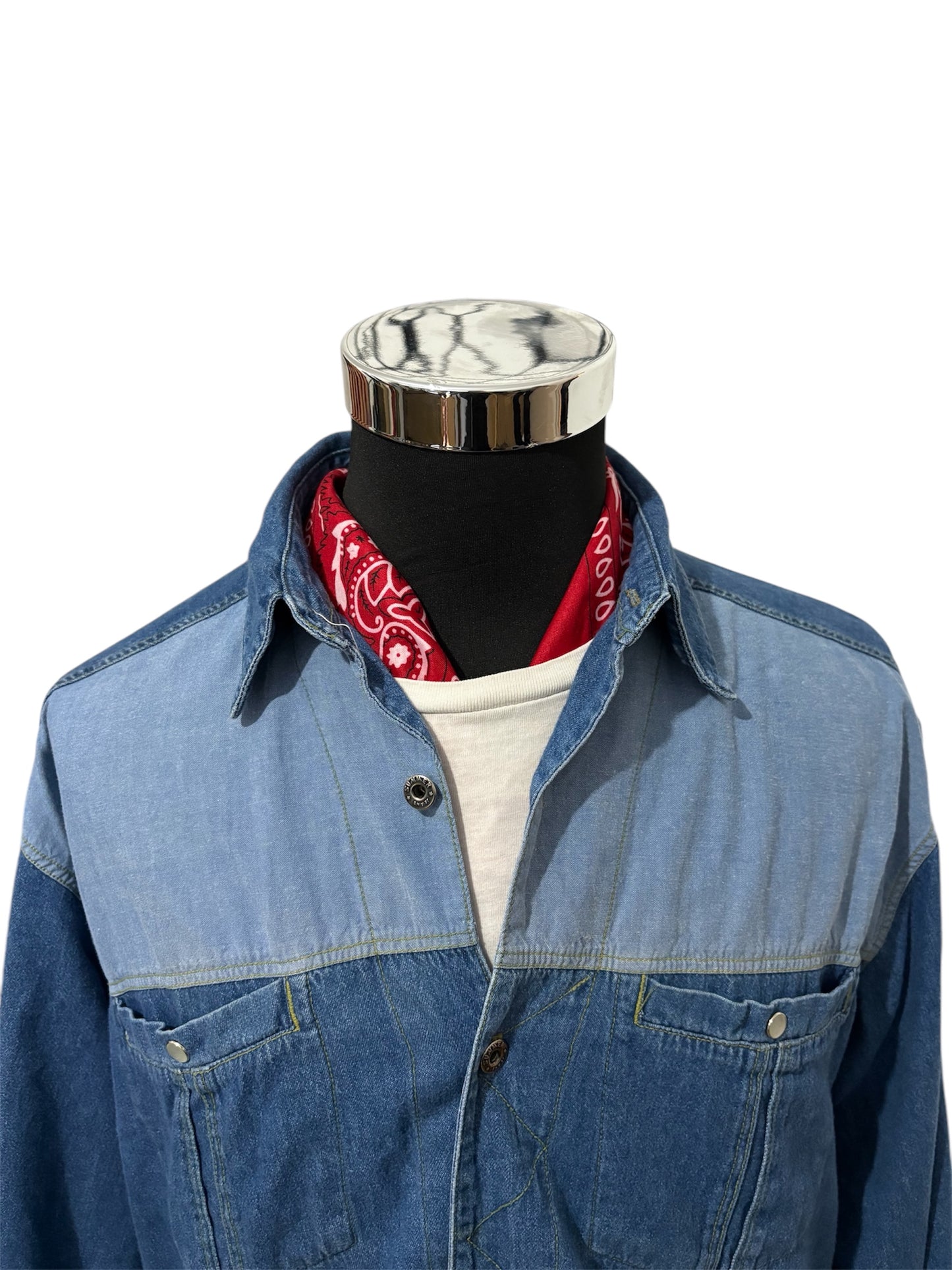 Camicia Jeans Western 80/90 Vintage - L -