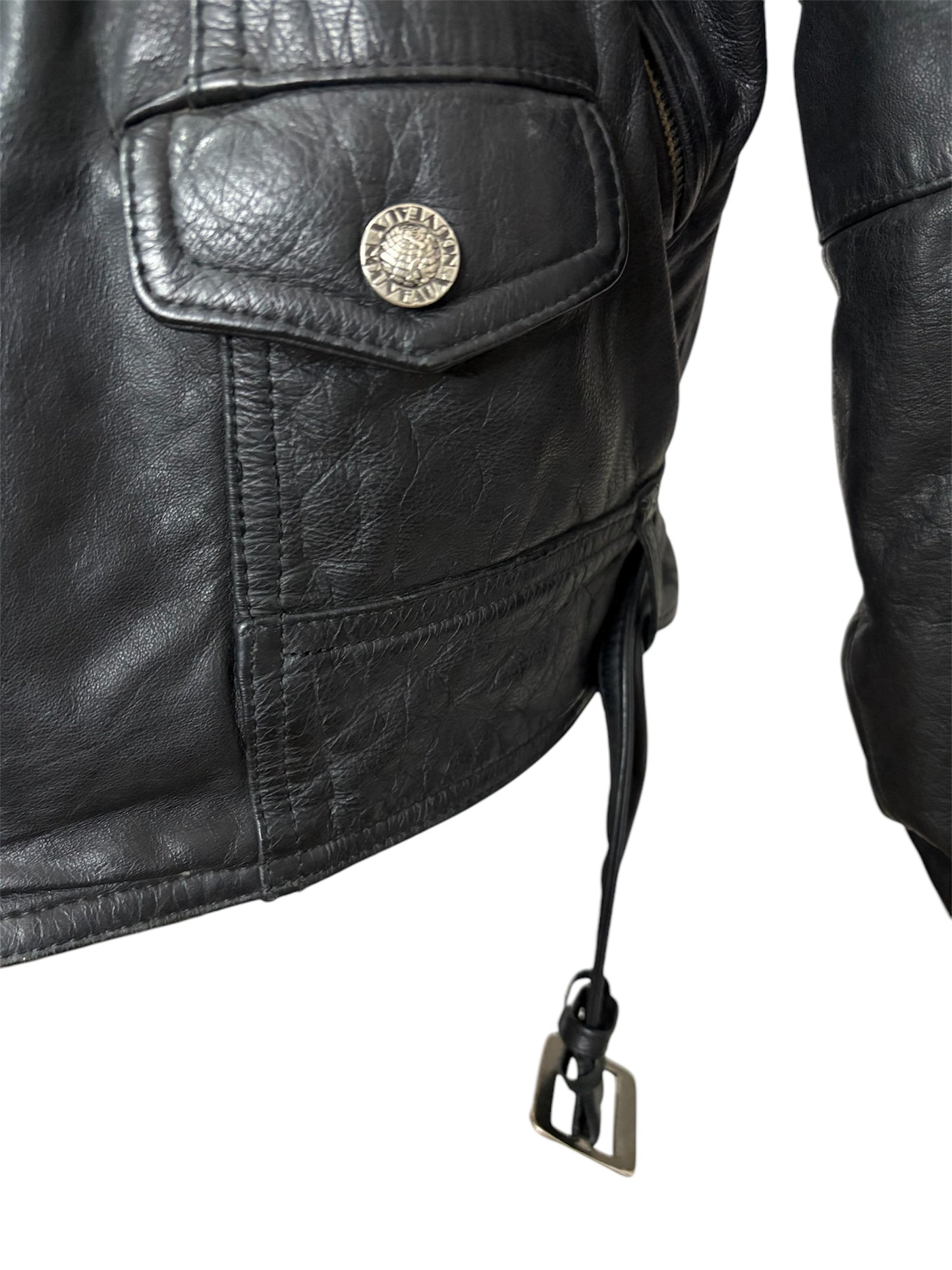 Giubbino Chiodo Pelle 80/90 Vintage -S/M-