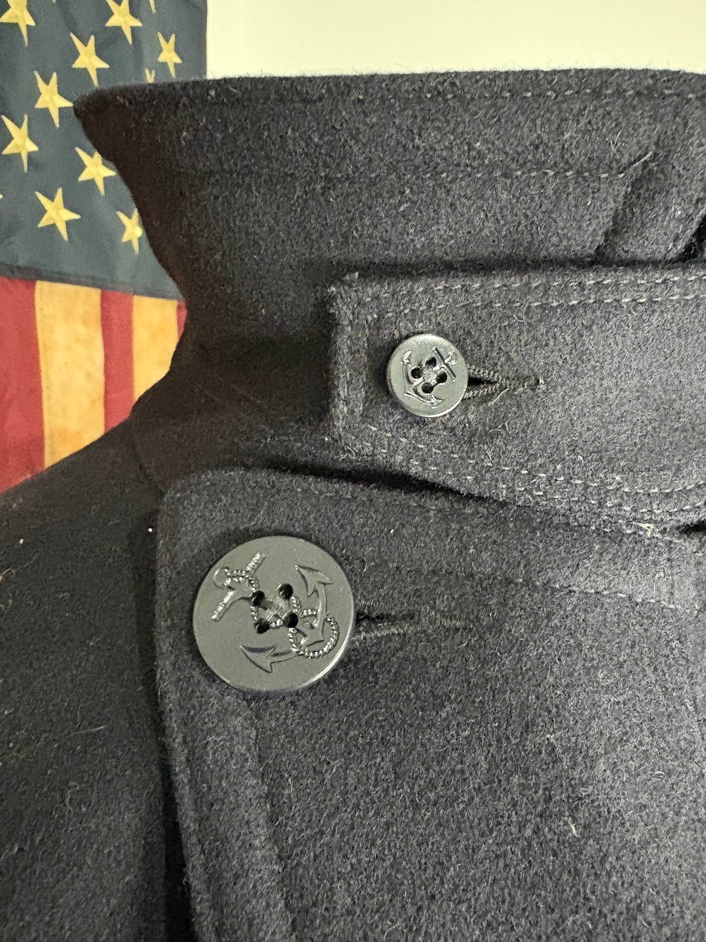 Cappotto Pea Coat U.S. Navy Marina Americana -M-