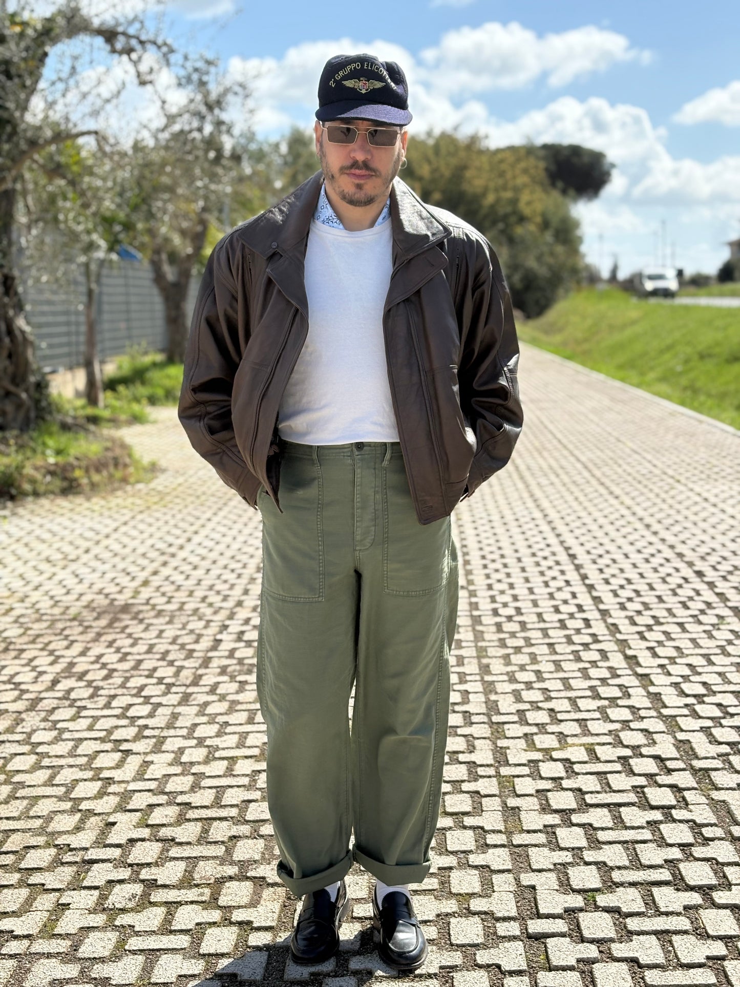 Giubbino Pelle 80/90 Vintage -M-