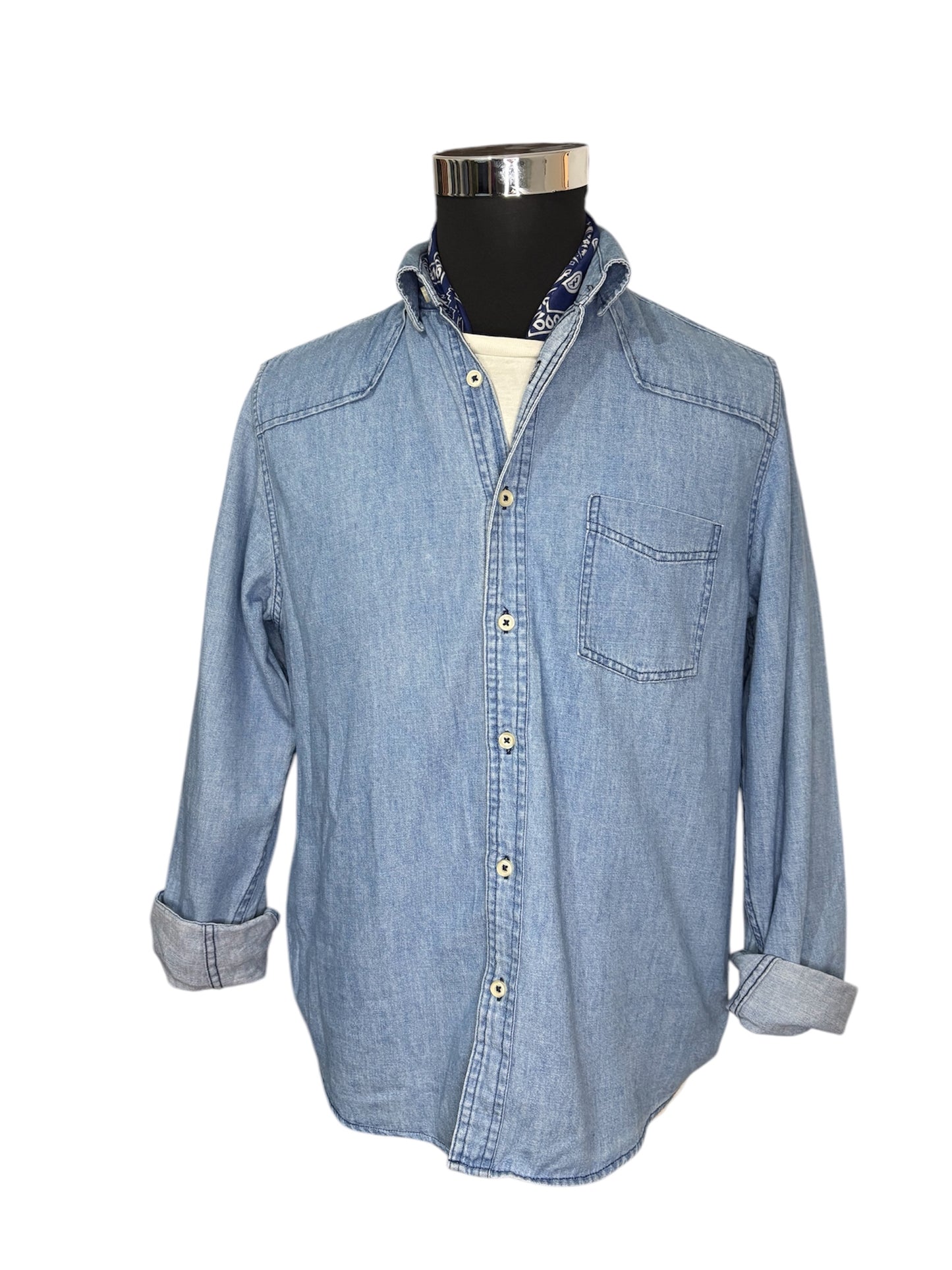 Camicia Jeans Western 80/90 Vintage - M-