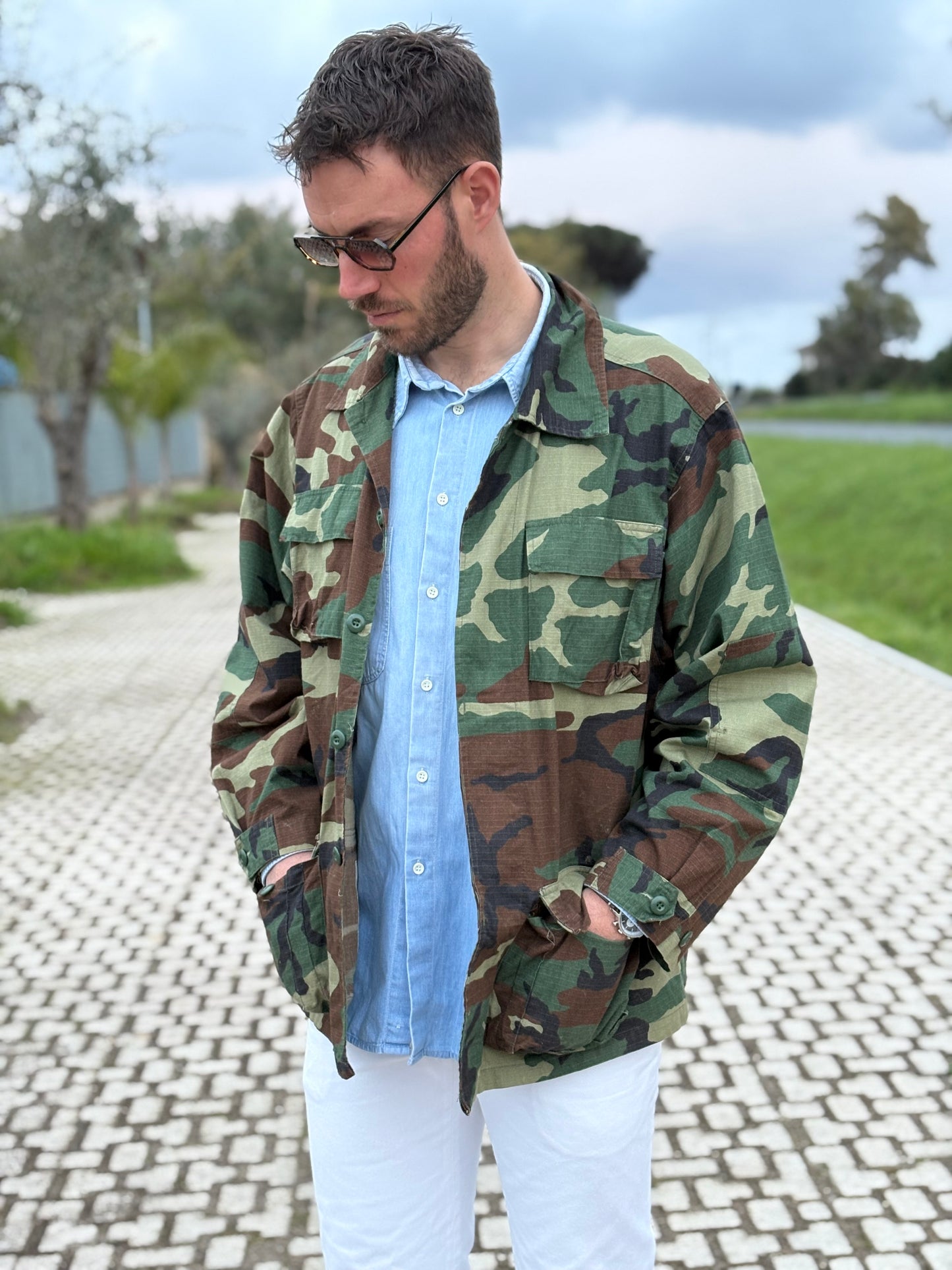 Giacca Deadstock Woodland U.S. Army -L/XL-