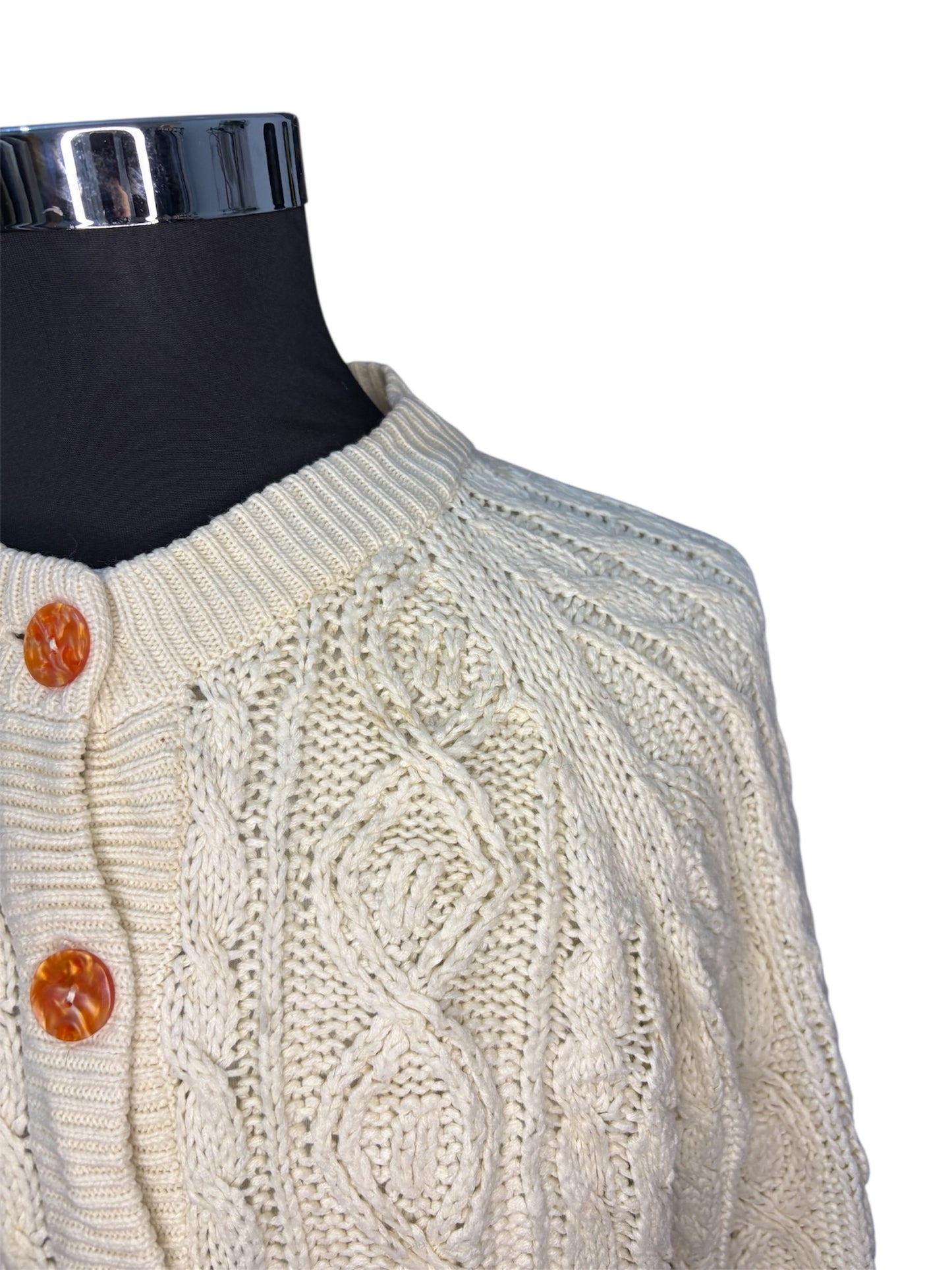 Cardigan in Lana Fisherman Aran - S -