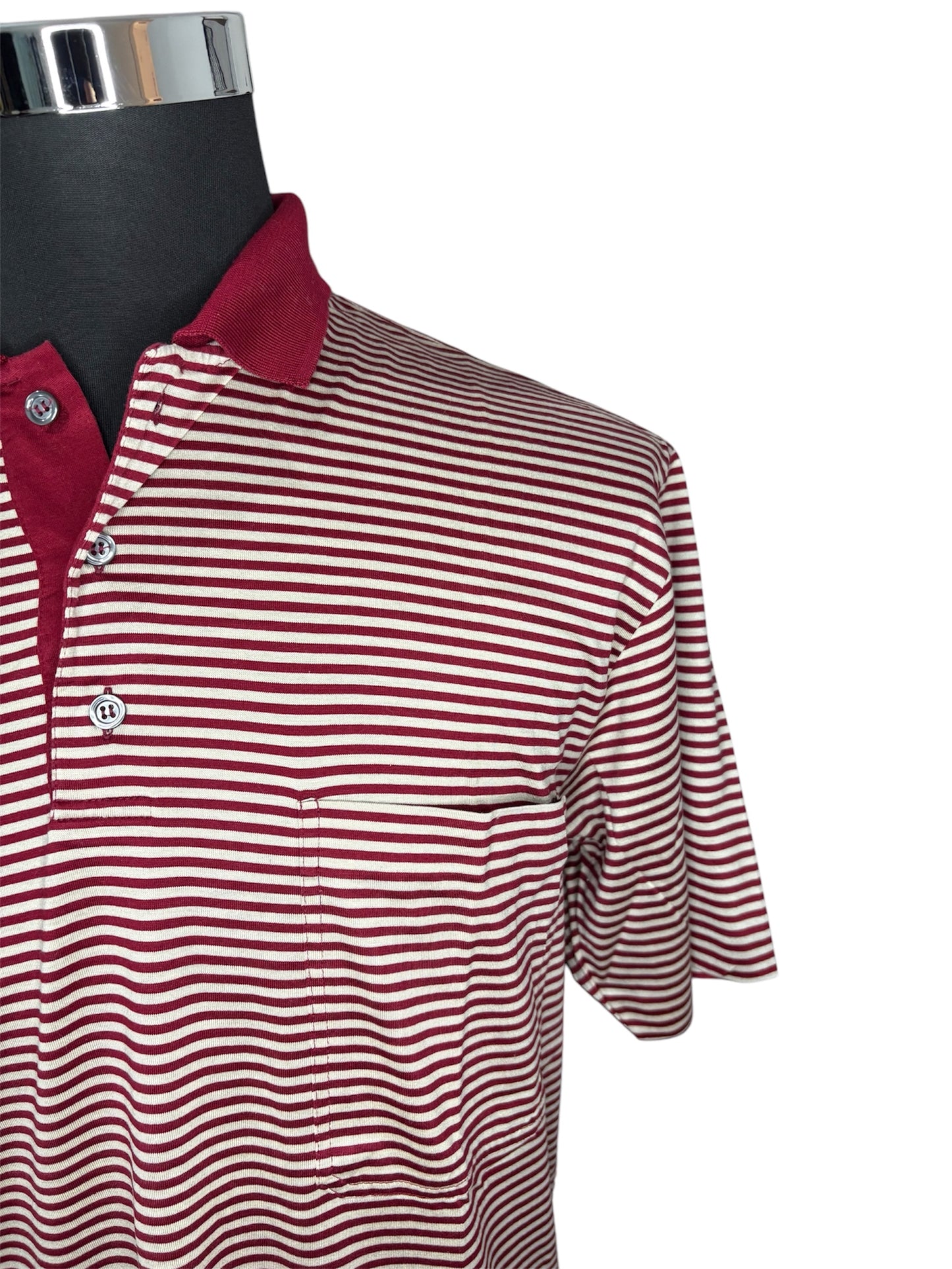 Polo a Righe Rossa e Bianca -M-