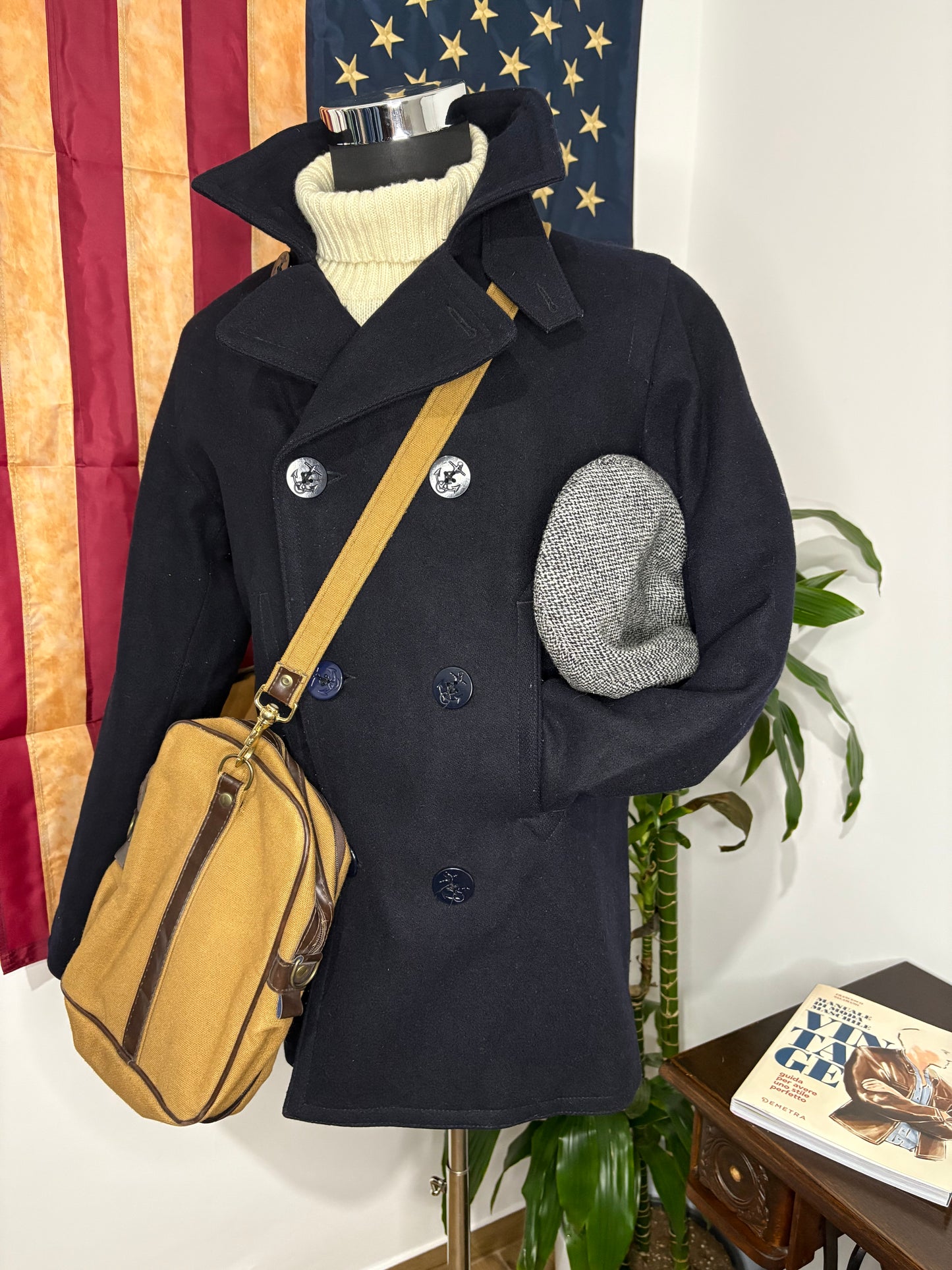 Cappotto Pea Coat U.S. Navy Marina Americana -M-