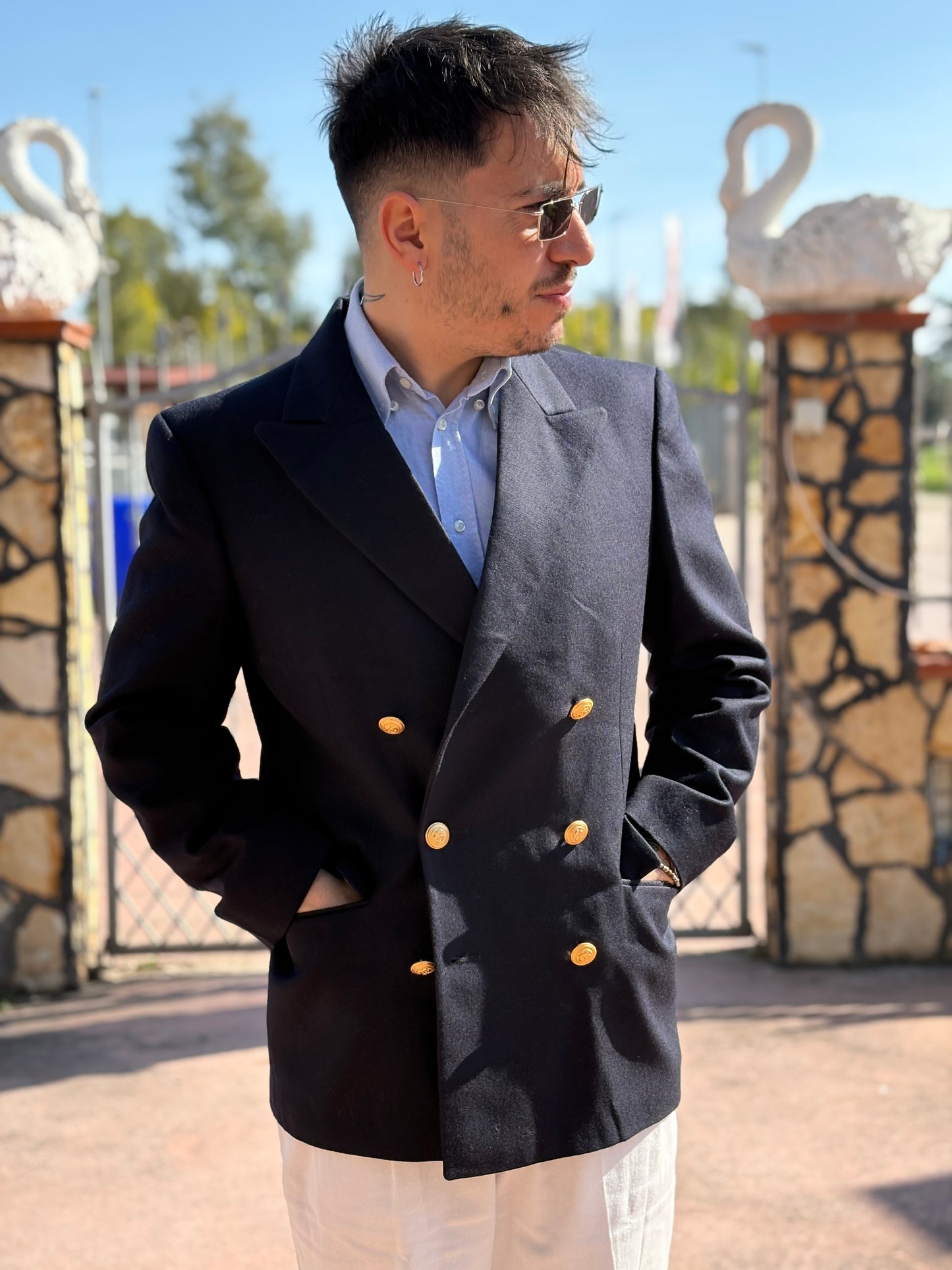 Giacca Doppio Petto in Lana Marina Militare P4 -M-