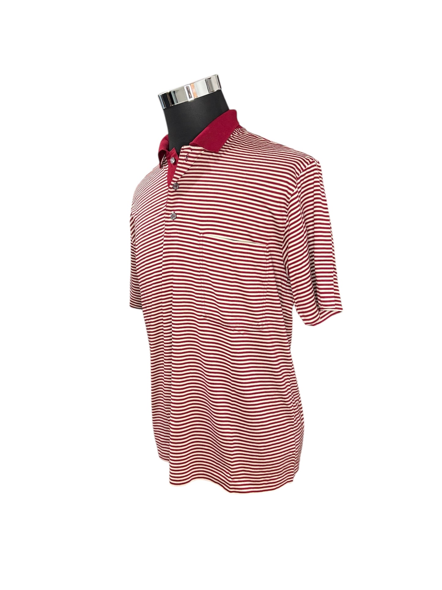 Polo a Righe Rossa e Bianca -M-