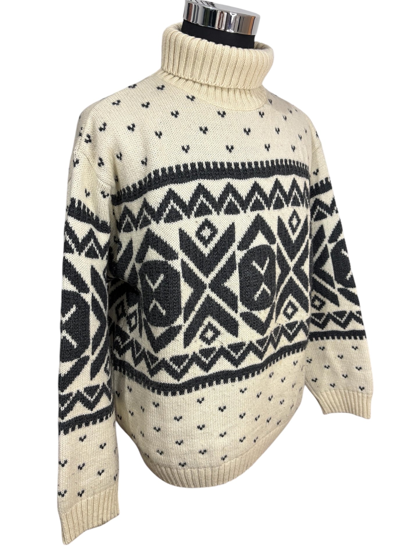 Maglione Dolcevita Norvegese 80/90 Vintage -L/XL-