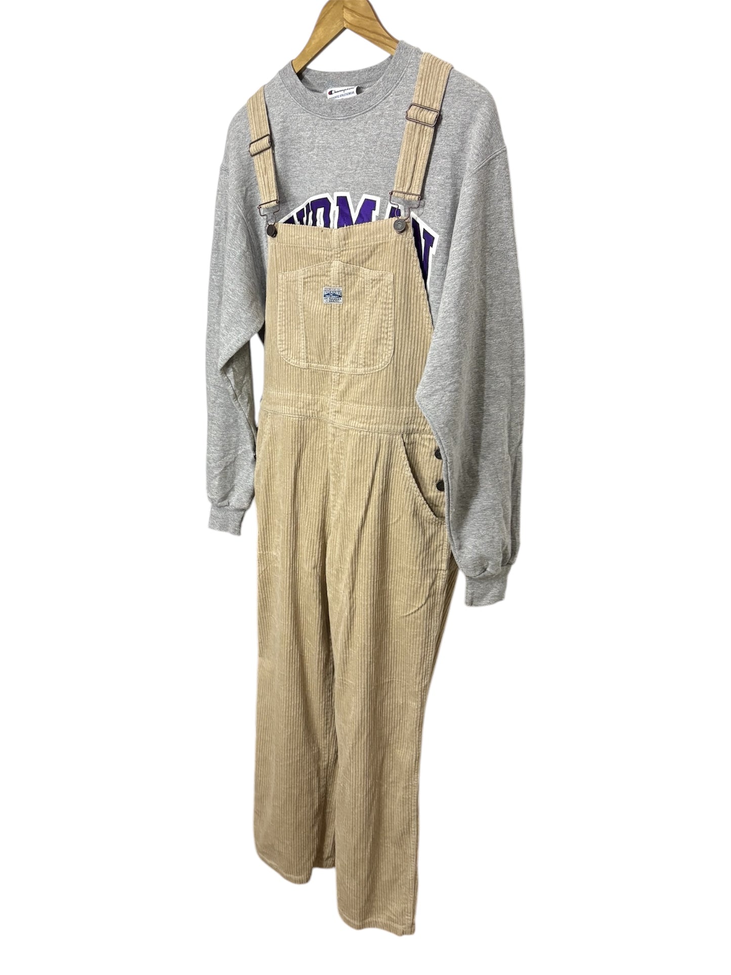 Salopette a Costine Velluto 80/90 Vintage -L/XL-