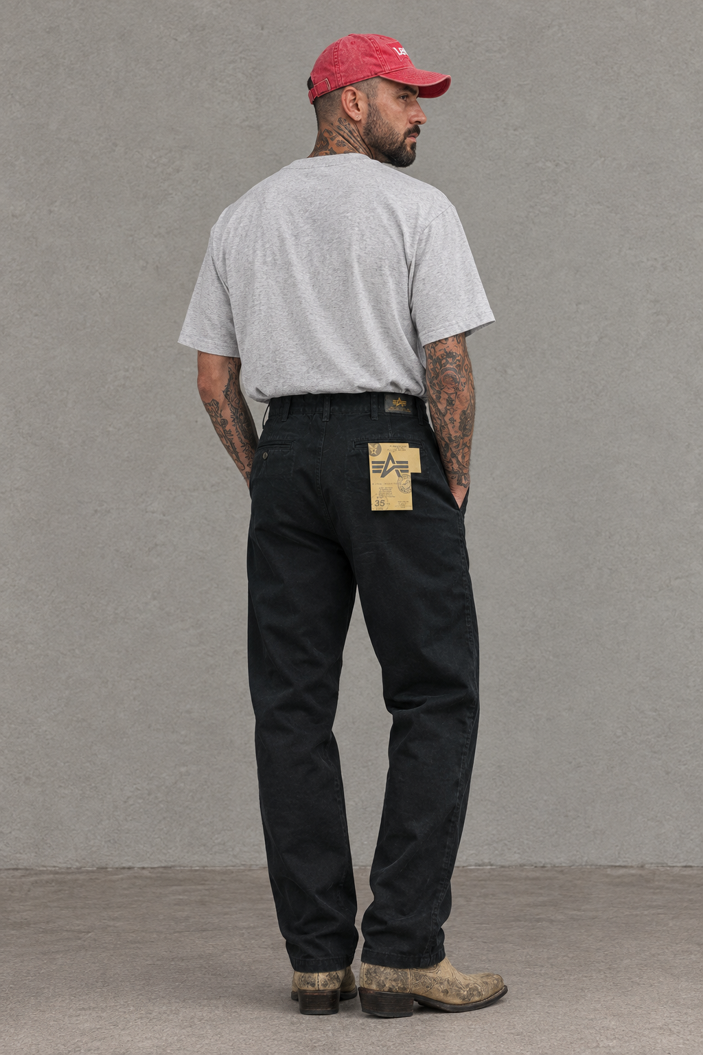 Pantaloni Chino Alpha Industries Neri W36 – Nuovi con Cartellino