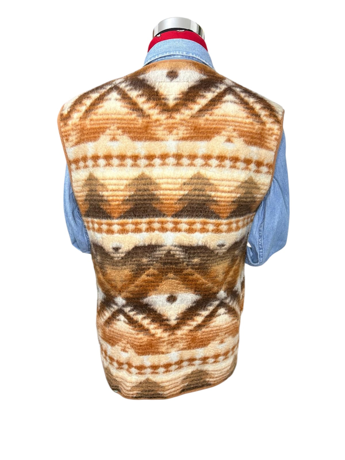 Gilet Navajo in Pile 70/80 Vintage -L/XL-