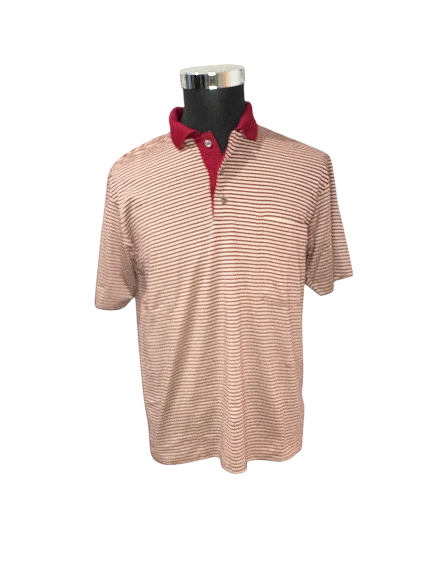 Polo a Righe Rossa e Bianca -M-