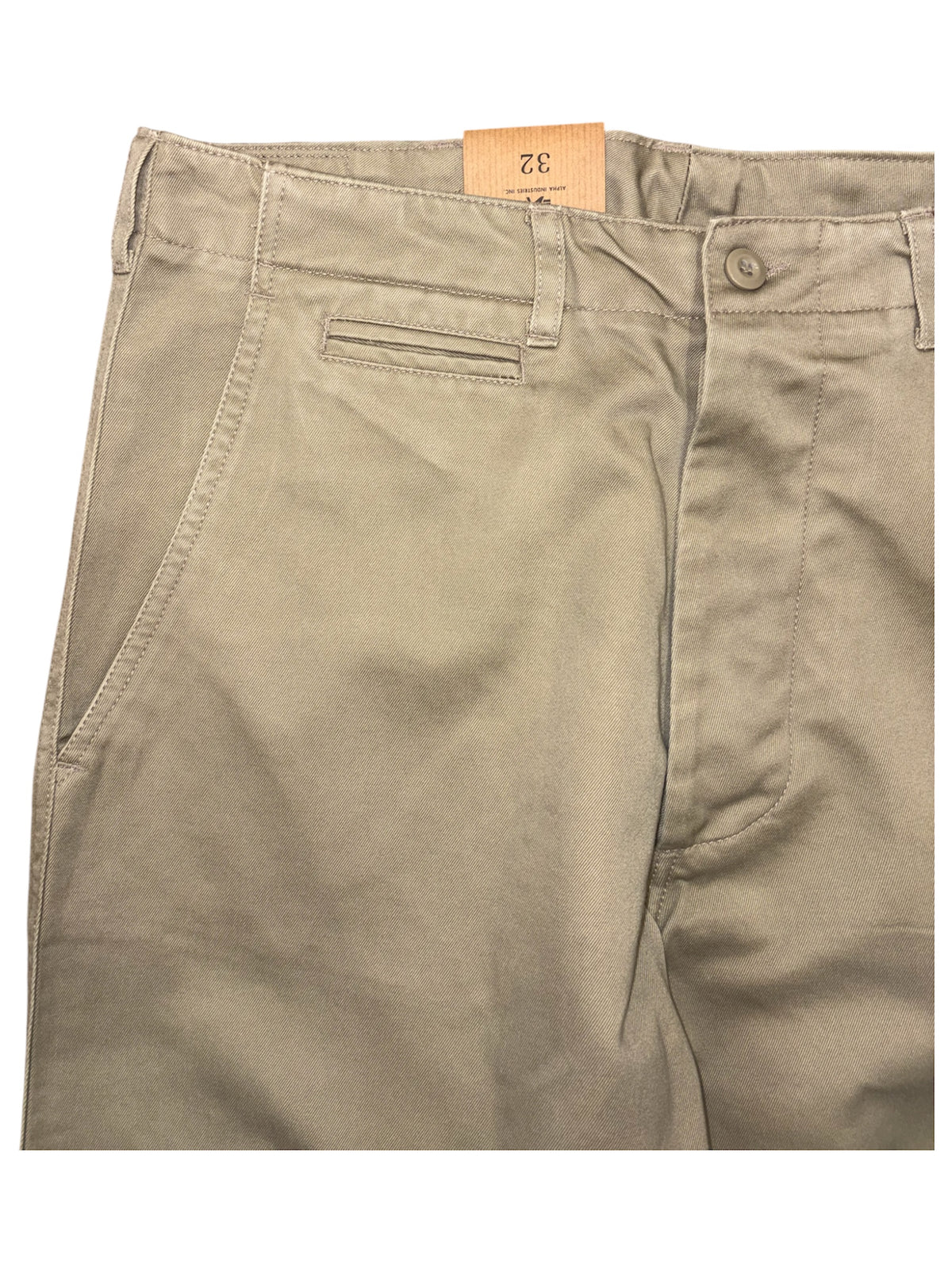 Pantaloni Chino Alpha Industries Beige W32 – Nuovi con Cartellino