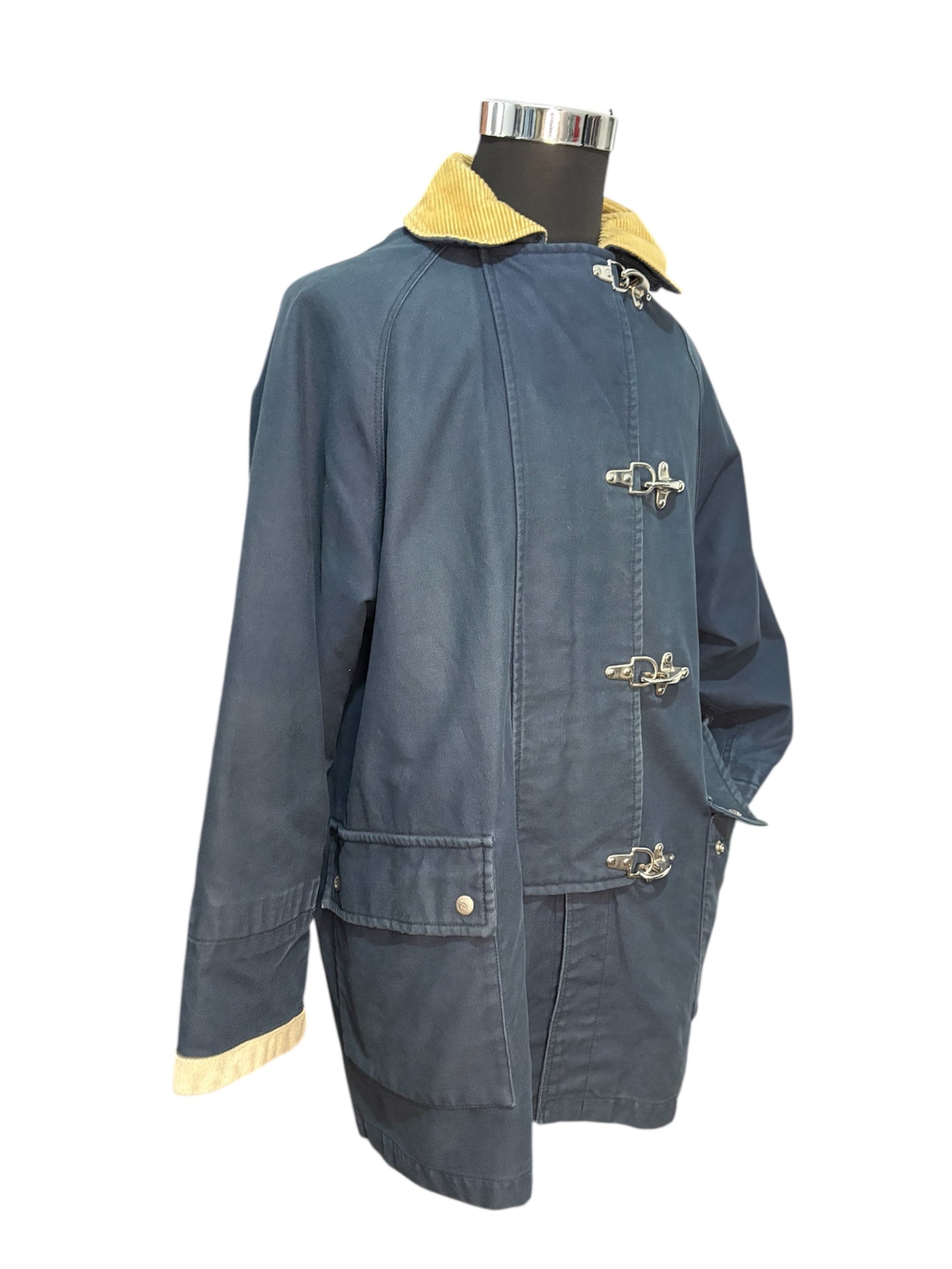 Giubbotto 4 Ganci con Colletto a Costine in Velluto - S/M -