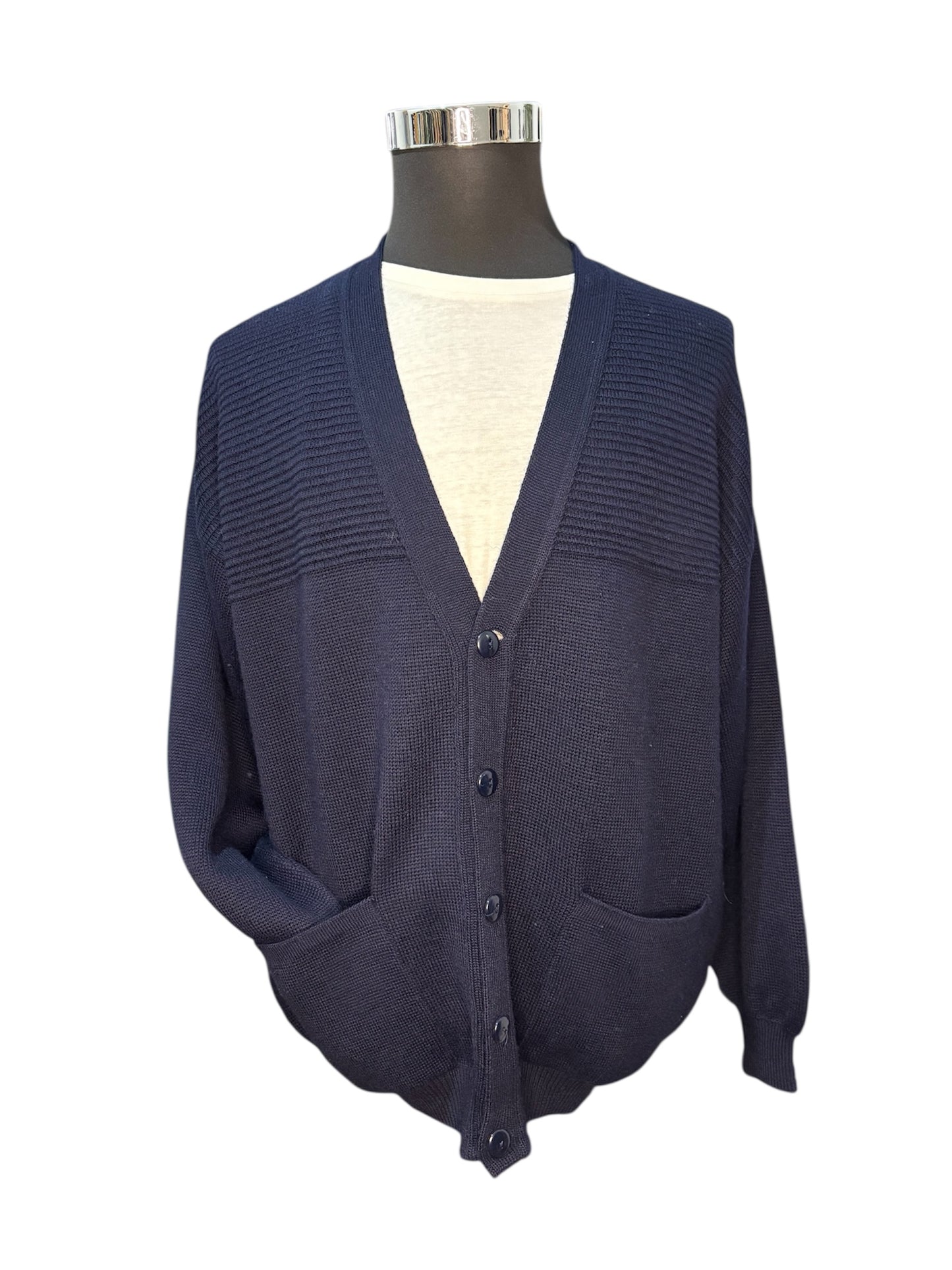 Cardigan in Maglia Blu - M/L -