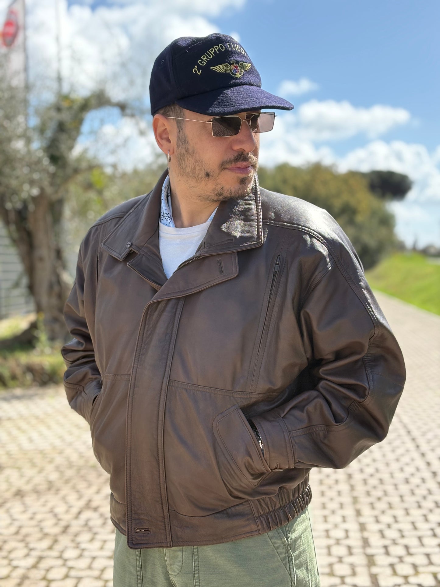 Giubbino Pelle 80/90 Vintage -M-