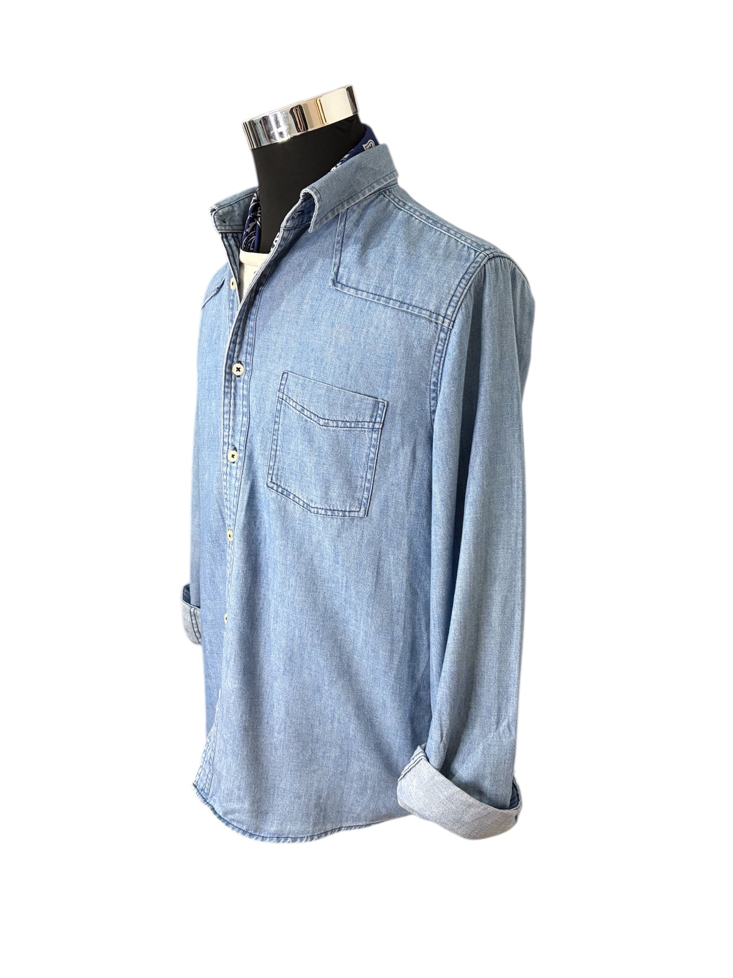 Camicia Jeans Western 80/90 Vintage - M-