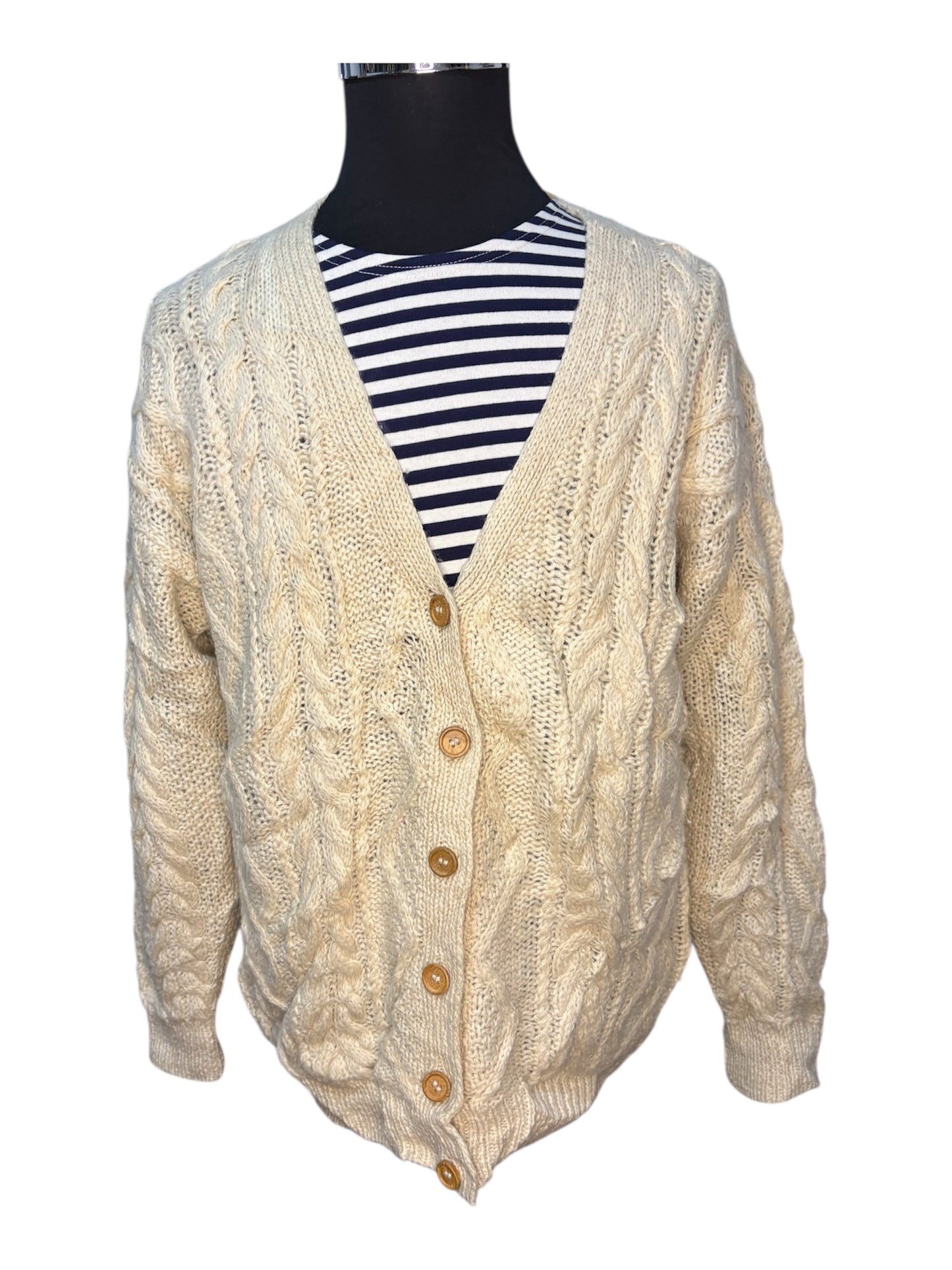 Cardigan in Lana Fisherman Aran - M/L -