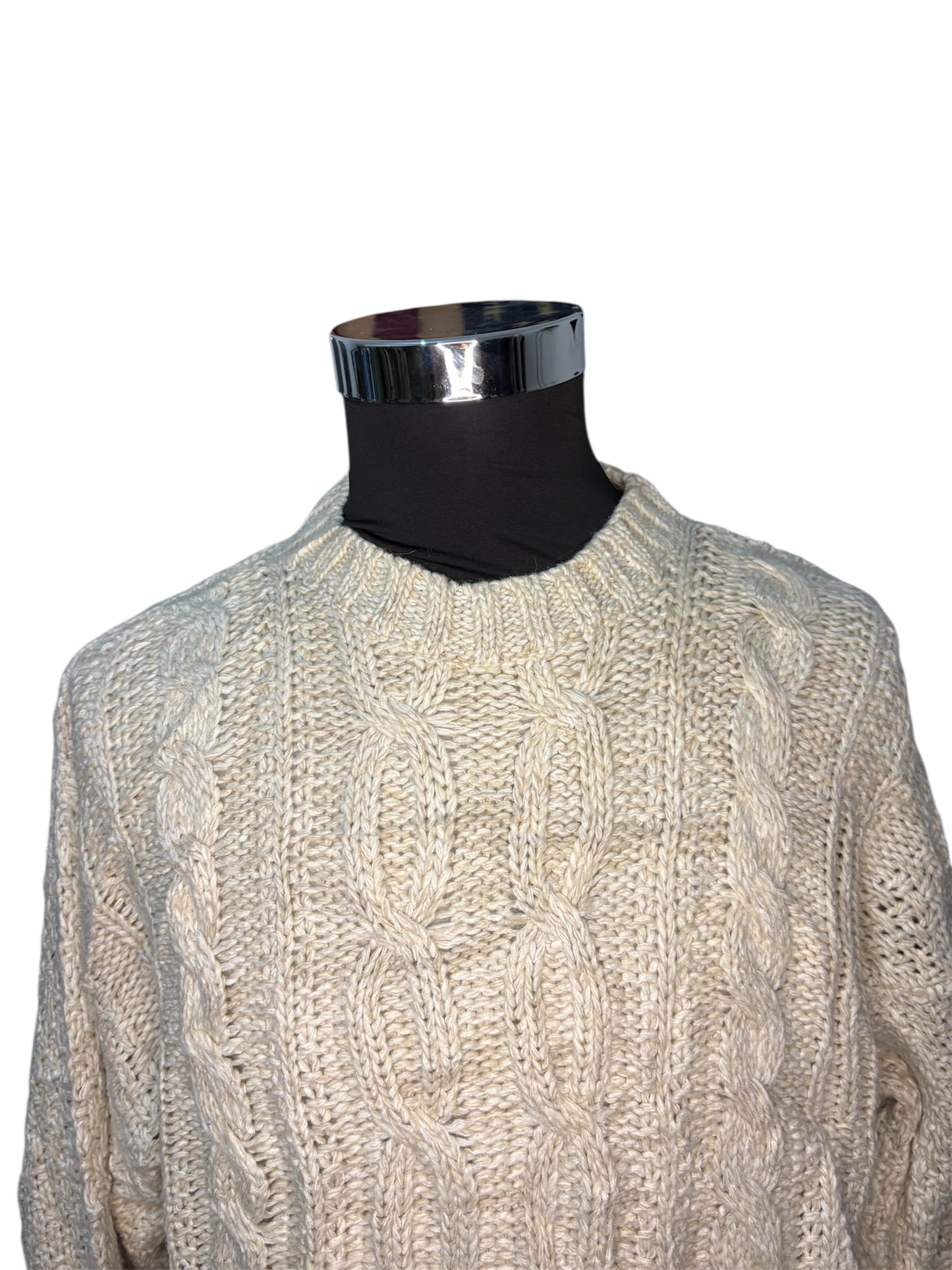 Maglione in Lana Fisherman Aran - L/XL -