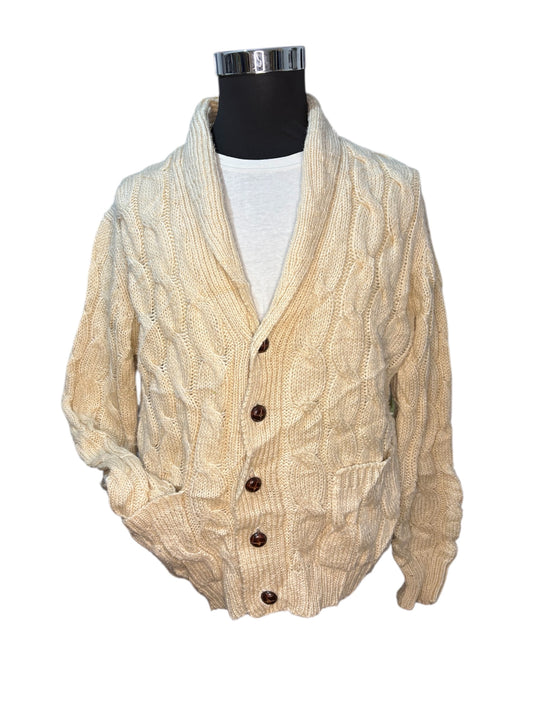 Cardigan in Lana Fisherman Aran - L -