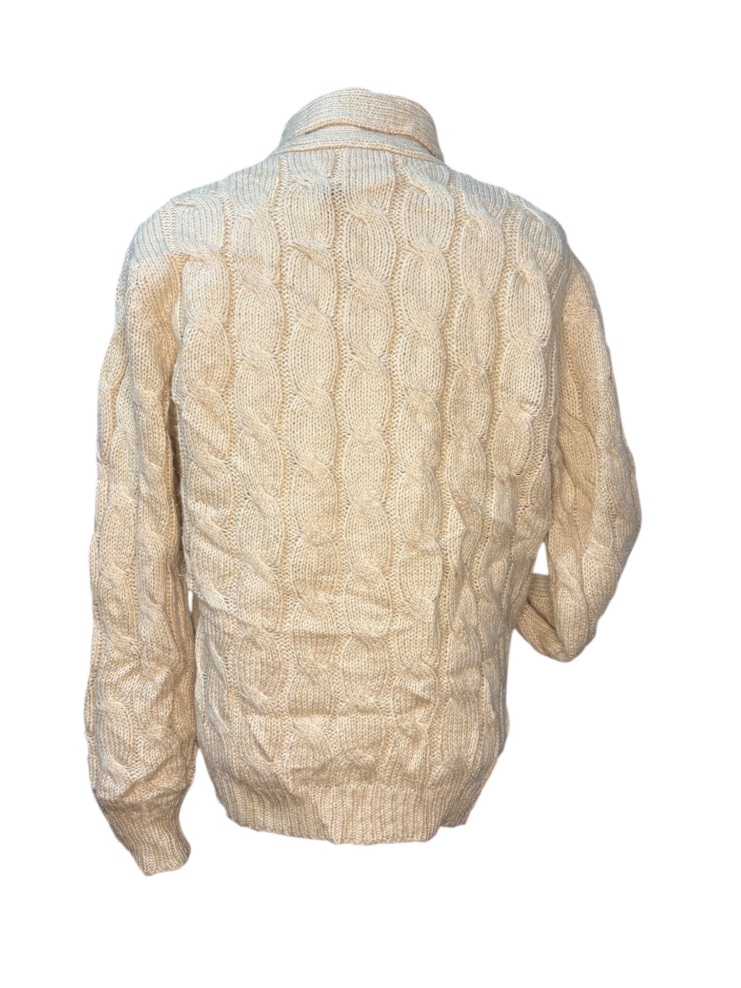 Cardigan in Lana Fisherman Aran - L -