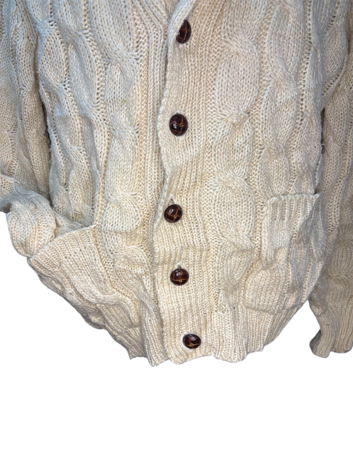 Cardigan in Lana Fisherman Aran - M/L -