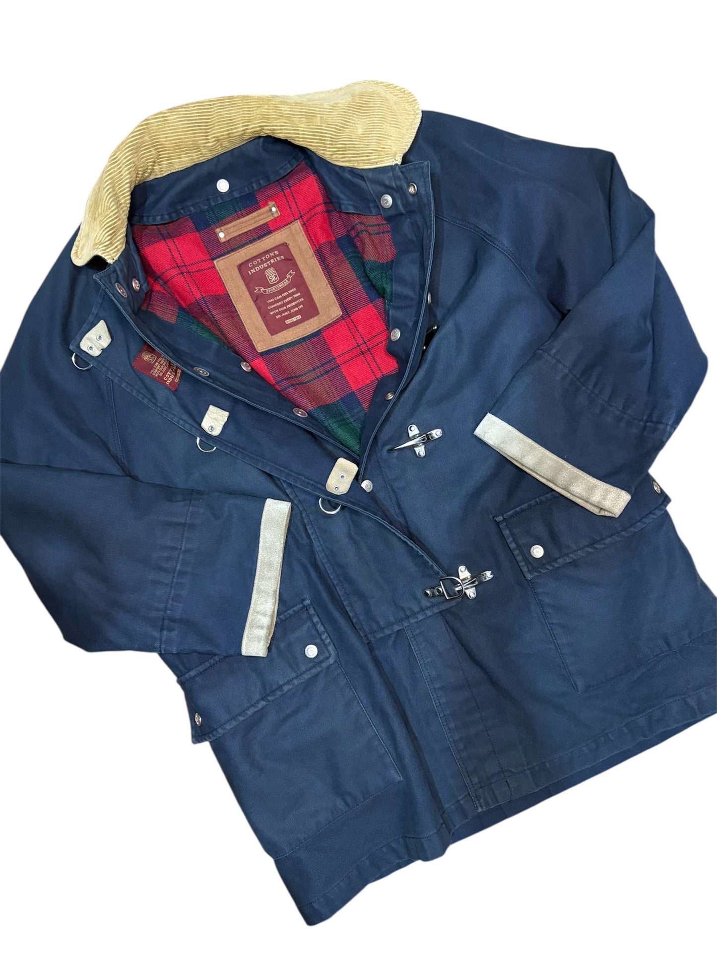 Giubbotto 4 Ganci con Colletto a Costine in Velluto - S/M -